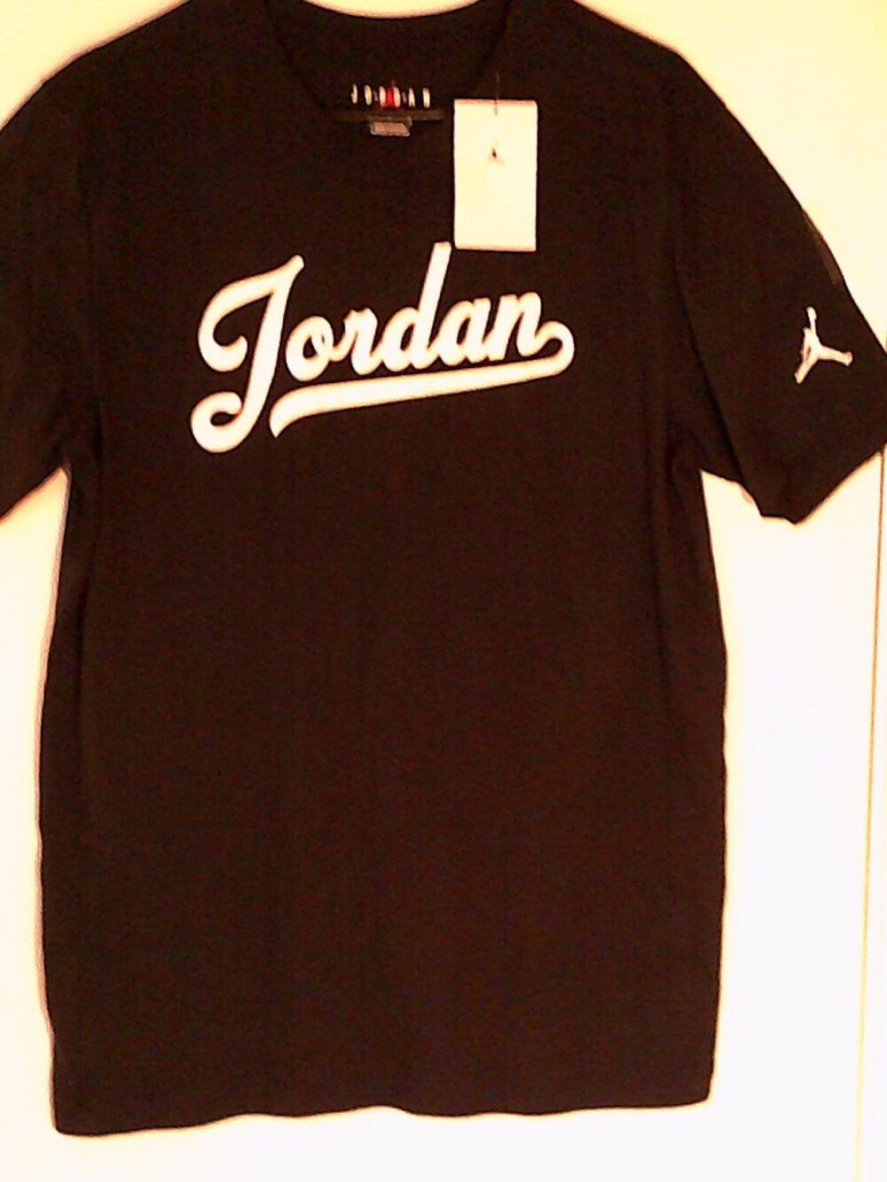 NEW AIR JORDAN "Flight MVP Baseball Tee" MEN'S BLACK T-SHIRT MEDIUM FN5958-010